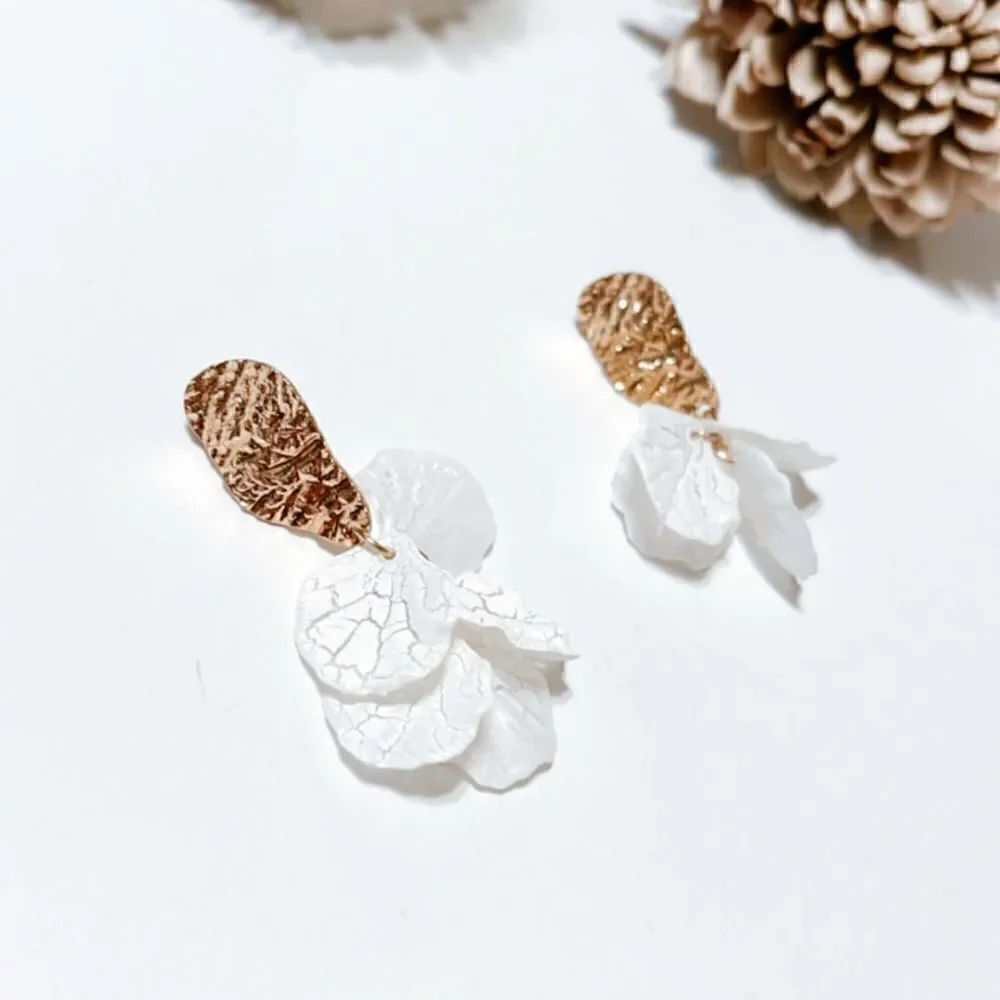 flower drop earrings M91